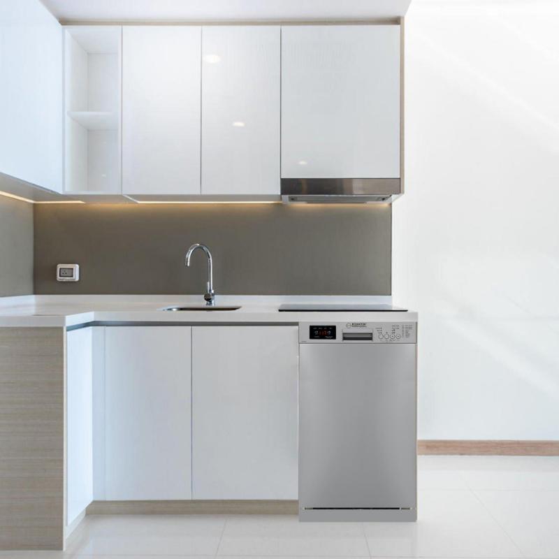 Equator Advanced Appliances 18″ Built-In Dishwasher – 10 Place Settings with Wine Rack, 3.4 Gal, 51 dB Quiet, ENERGY STAR®, ADA, 110V Stainless
