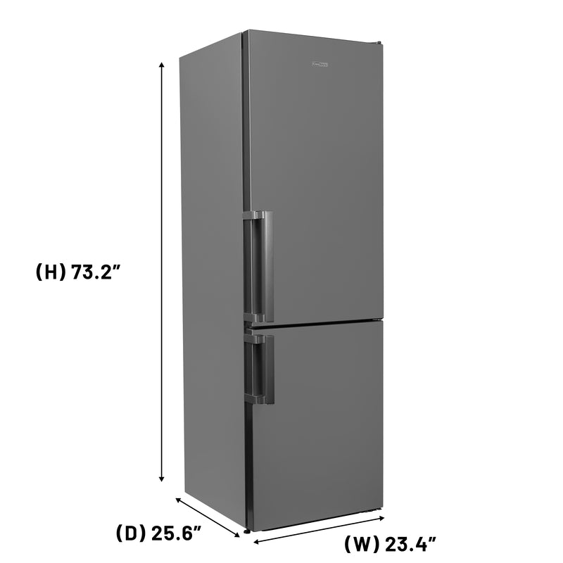 Conserv 12 Cu. Ft. No-Frost Bottom Freezer Refrigerator with Wine Rack – Garage Ready, ENERGY STAR®, Stainless