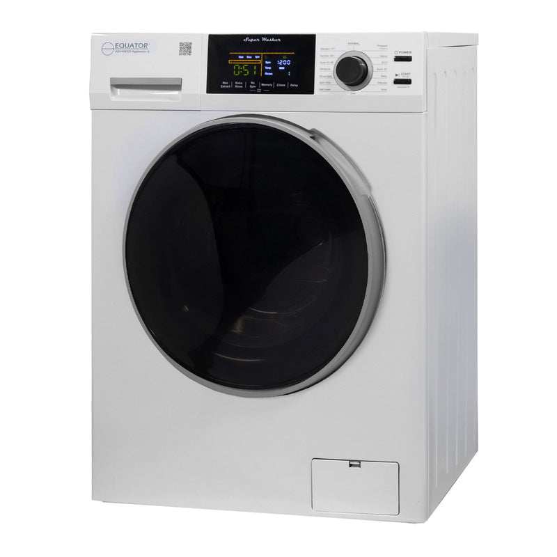 Equator Advanced Appliances Super Washer 1.9 cu. ft. / 18 lb Capacity with Sanitize &amp; Allergen Cycles, Winterize Function, 1400 RPM, White, 110V
