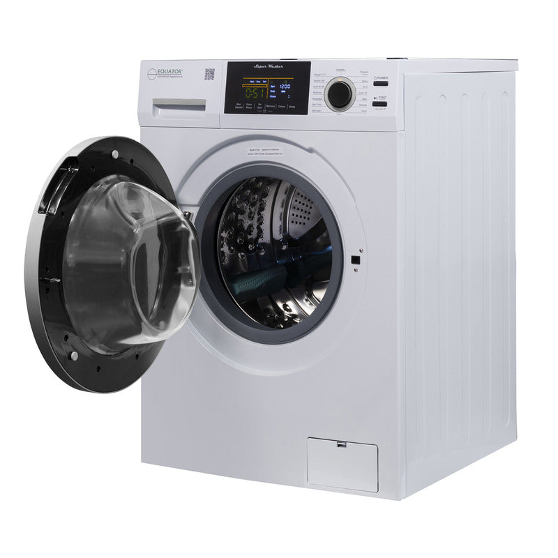 Equator Advanced Appliances Super Washer 1.9 cu. ft. / 18 lb Capacity with Sanitize &amp; Allergen Cycles, Winterize Function, 1400 RPM, White, 110V