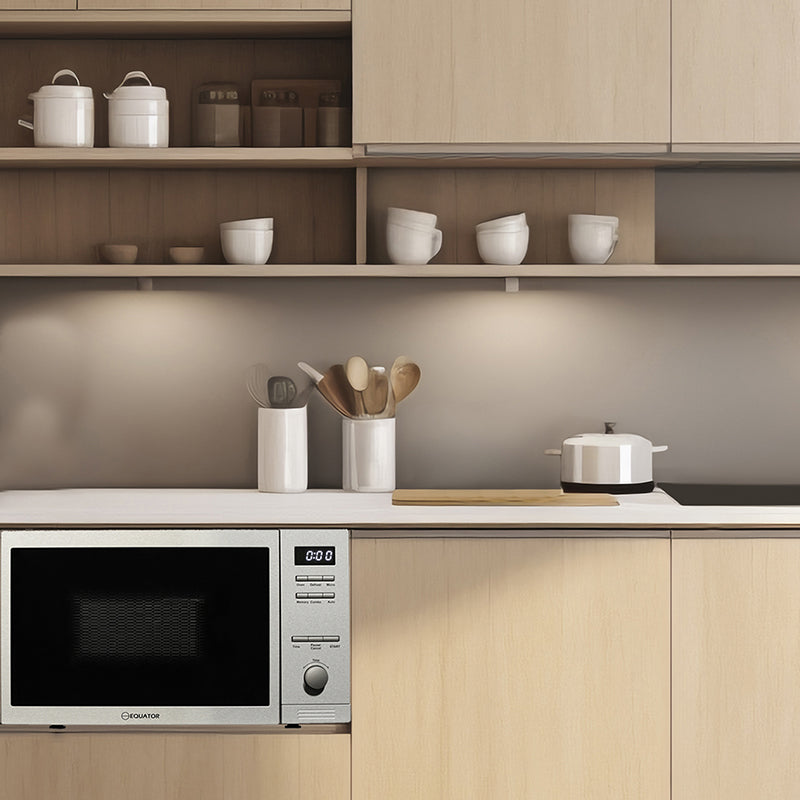 Equator Advanced Appliances 0.8 Cu. Ft. Hybrid Microwave & Oven – Freestanding/Built-In, Stainless Steel with Trim Kit