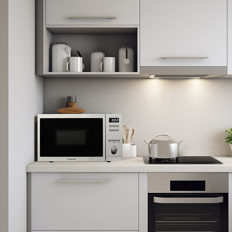 Equator Advanced Appliances 0.8 Cu. Ft. Hybrid Microwave & Oven – Freestanding/Built-In, Stainless Steel with Trim Kit