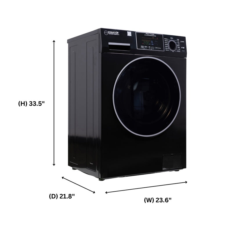 Equator Advanced Appliances All-in-One 4700 Washer-Dryer, Ventless, Fully Built-In, Zero Clearance, 1.62 cu. ft. / 15 lb Capacity, 110V, 1400 RPM - Black