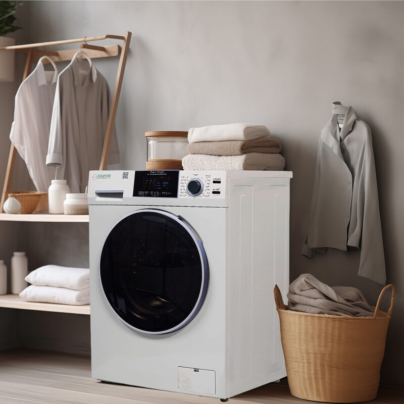 Equator Advanced Appliances All-in-One 4800 Washer-Dryer with Vented Drying — Dries 30% Faster Than Condenser Models, 15 lb Capacity, 110V - White