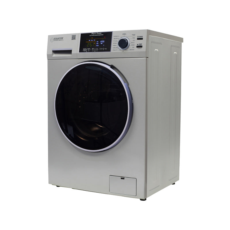 Equator Advanced Appliances All-in-One 4800 Washer-Dryer with Vented Drying — Dries 30% Faster Than Condenser Models, 15 lb Capacity, 110V - Silver
