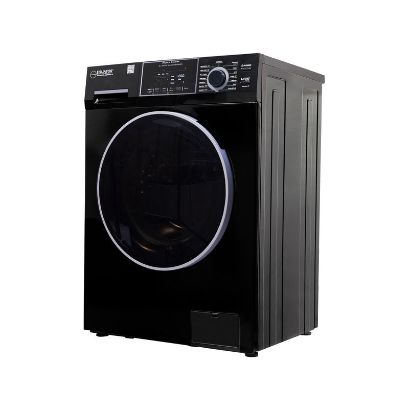 Equator Advanced Appliances All-in-One 4800 Washer-Dryer with Vented Drying — Dries 30% Faster Than Condenser Models, 15 lb Capacity, 110V - Black