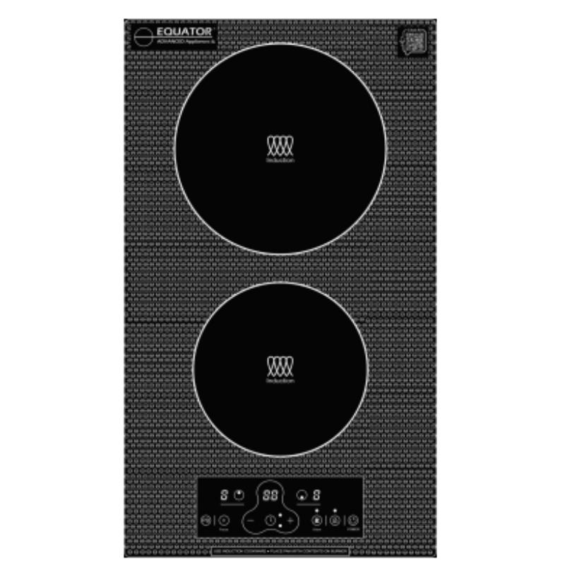 Equator Advanced Appliances Equator 12″ Vertical Dual-Burner Induction Cooktop – Built-In or Freestanding, 110V