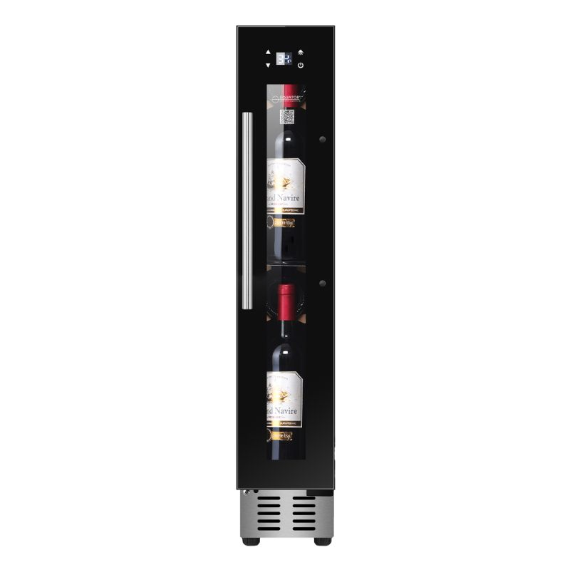 Equator Advanced Appliances 9-Bottle Single-Zone Wine Refrigerator – Black, Freestanding or Built-In, 7-Color LED, 110V