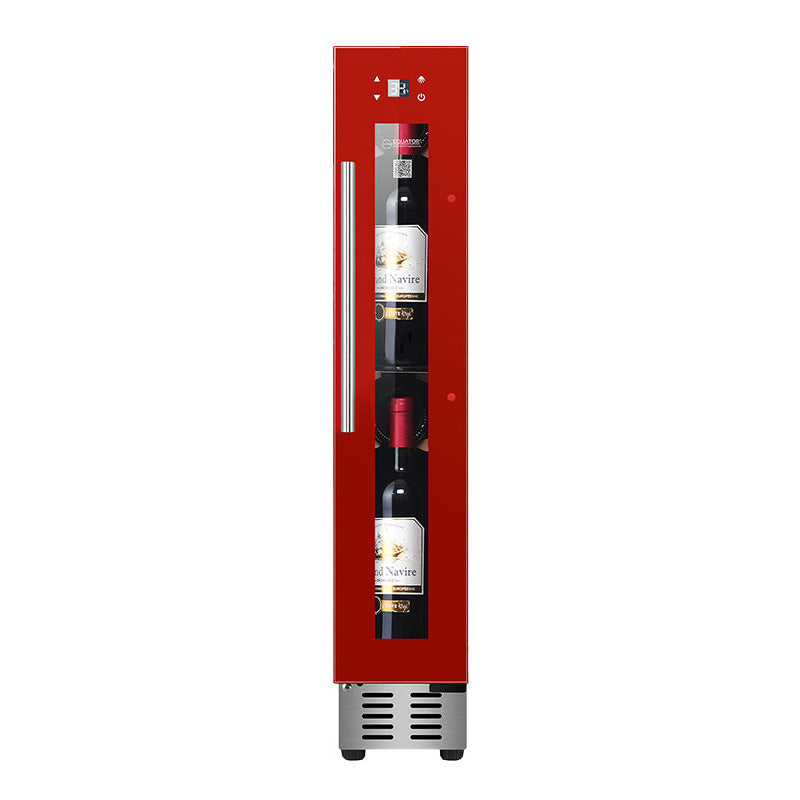 Equator Advanced Appliances 9-Bottle Single-Zone Wine Refrigerator – Red, Freestanding or Built-In, 7-Color LED, 110V