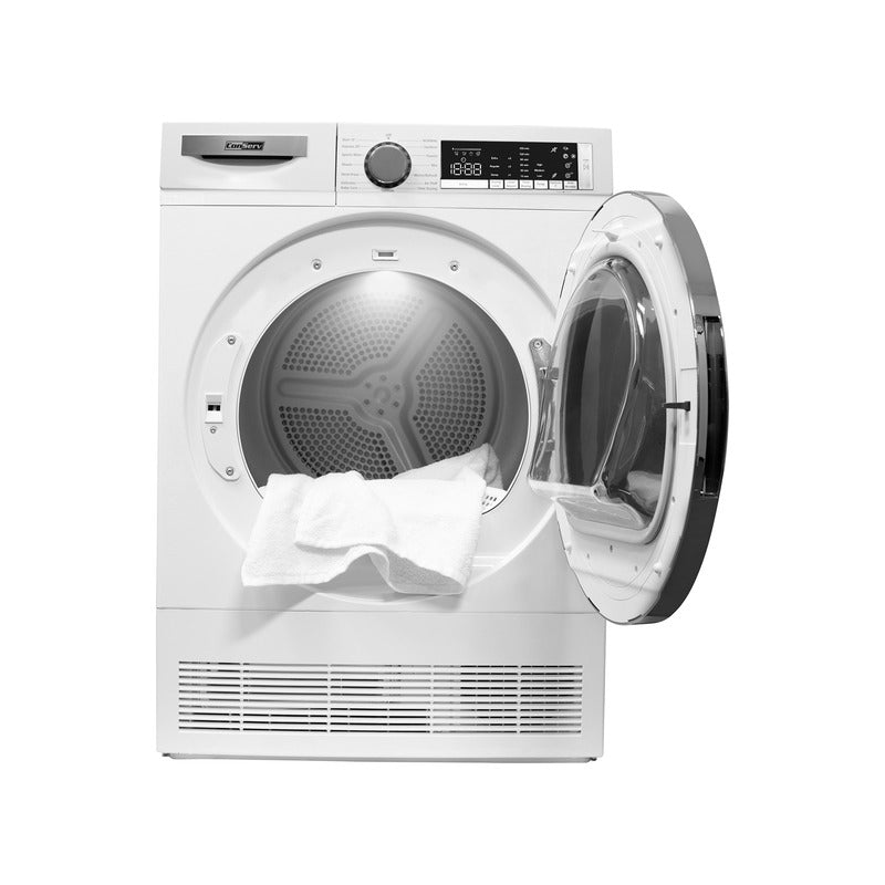 ConServ 4 cu. ft. 220V Ventless Condenser Dryer with Sanitize Cycle, LED Display, Reversible Door, Energy Star® Rated White