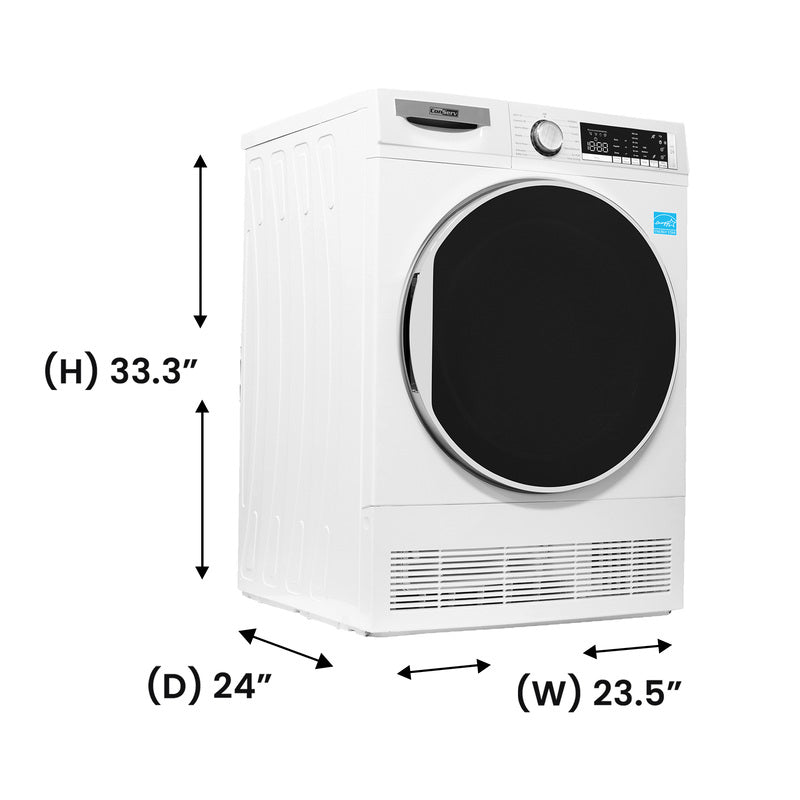 ConServ 4 cu. ft. 220V Ventless Condenser Dryer with Sanitize Cycle, LED Display, Reversible Door, Energy Star® Rated White