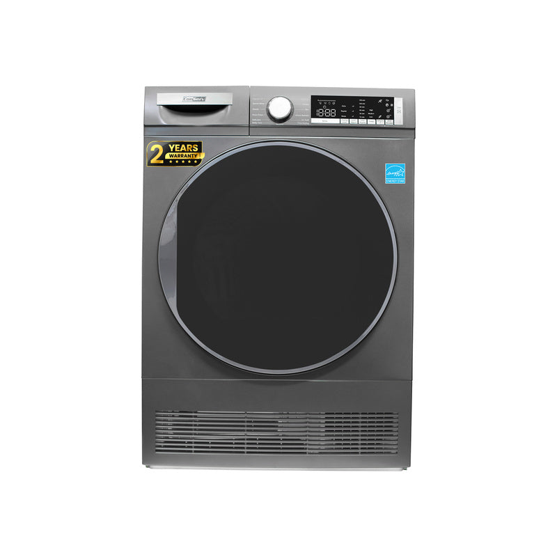 ConServ 4 cu. ft. 220V Ventless Condenser Dryer with Sanitize Cycle, LED Display, Reversible Door, Energy Star® Rated  Titanium