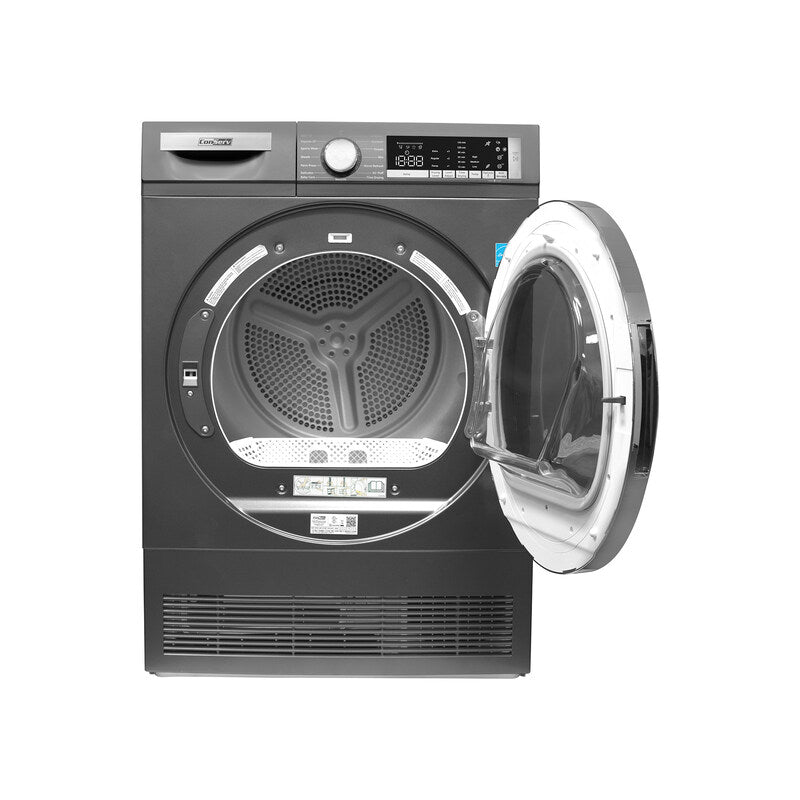 ConServ 4 cu. ft. 220V Ventless Condenser Dryer with Sanitize Cycle, LED Display, Reversible Door, Energy Star® Rated  Titanium