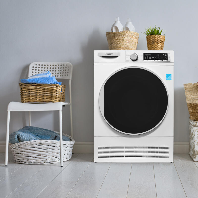 ConServ 4 cu. ft. 220V Ventless Condenser Dryer with Sanitize Cycle, LED Display, Reversible Door, Energy Star® Rated White