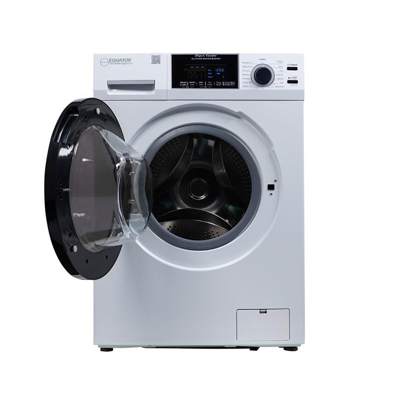 Equator Advanced Appliances All-in-One 4600 Ventless/Vented Washer Dryer with Pet Cycle, 1.62 cu. ft., 15 lb Capacity, 110V -White