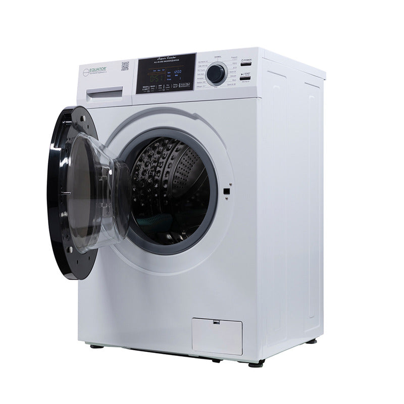 Equator Advanced Appliances All-in-One 4600 Ventless/Vented Washer Dryer with Pet Cycle, 1.62 cu. ft., 15 lb Capacity, 110V -White
