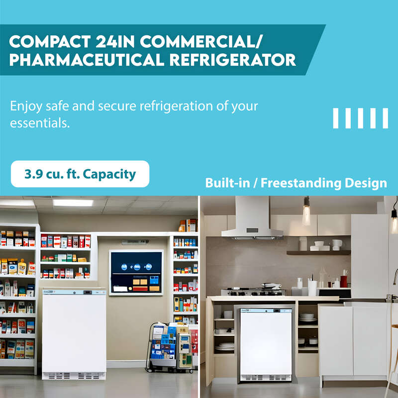 Conserv 3.9 Cu. Ft. Compact Commercial &amp; Pharmaceutical Refrigerator – 24″ Wide, WiFi Enabled, 110V