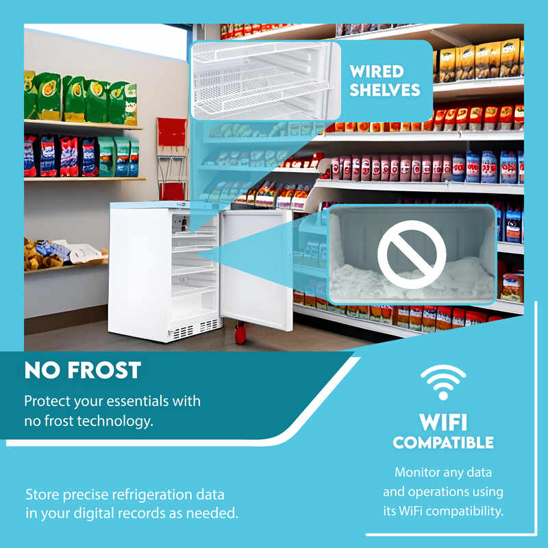 Conserv 3.9 Cu. Ft. Compact Commercial &amp; Pharmaceutical Refrigerator – 24″ Wide, WiFi Enabled, 110V
