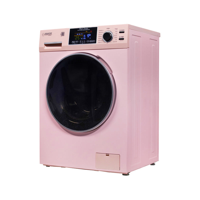 Equator Advanced Appliances All-in-One 4600 Ventless/Vented Washer Dryer with Pet Cycle, 1.62 cu. ft., 15 lb Capacity, 110V -Pink