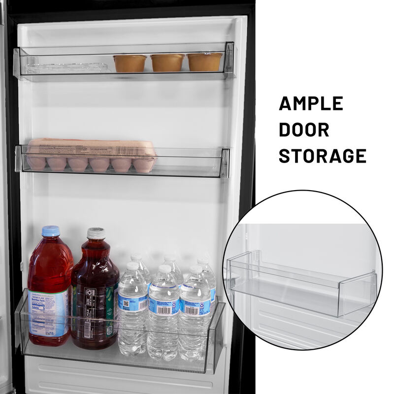 Conserv 12 Cu. Ft. No-Frost Bottom Freezer Refrigerator with Wine Rack – Garage Ready, ENERGY STAR®, Titanium
