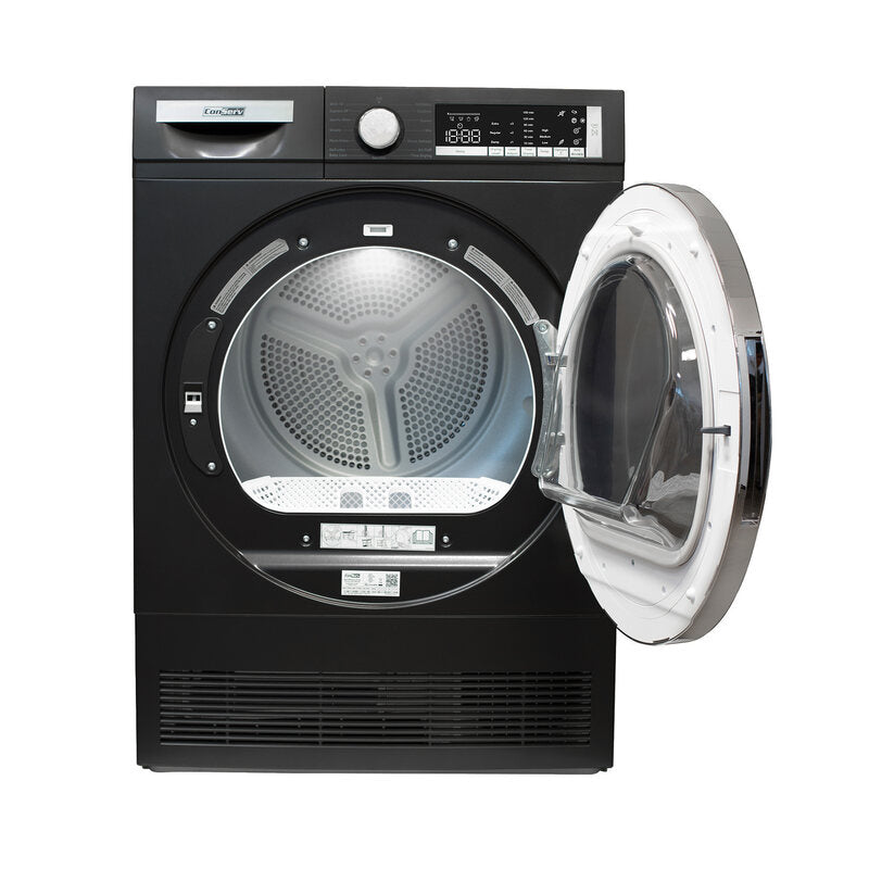 ConServ 4 cu. ft. 220V Ventless Condenser Dryer with Sanitize Cycle, LED Display, Reversible Door, Energy Star® Rated  Black