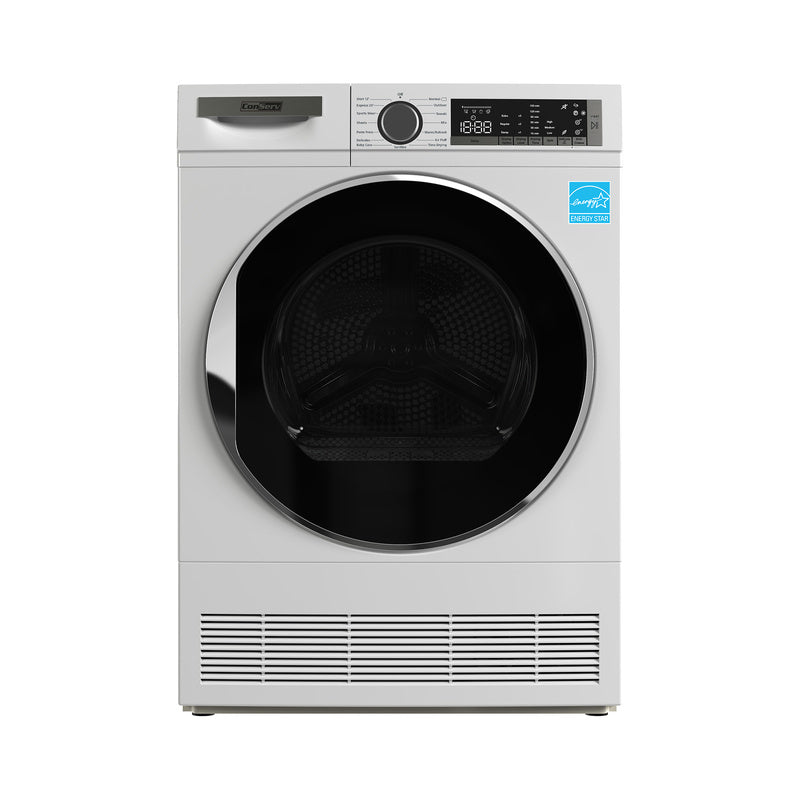 ConServ 4 cu. ft. 220V Ventless Condenser Dryer with Sanitize Cycle, LED Display, Reversible Door, Energy Star® Rated White