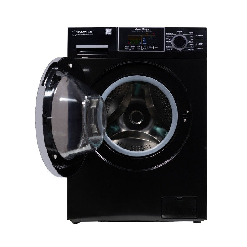 Equator Advanced Appliances All-in-One 4800 Washer-Dryer with Vented Drying — Dries 30% Faster Than Condenser Models, 15 lb Capacity, 110V - Black