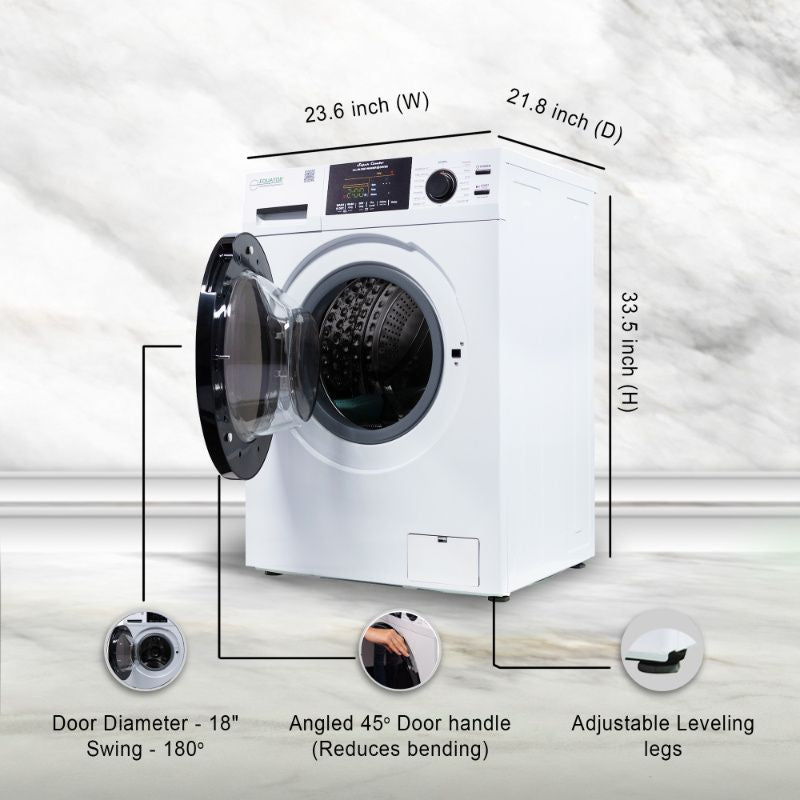 Equator Advanced Appliances All-in-One 4700 Washer-Dryer, Ventless, Fully Built-In, Zero Clearance, 1.62 cu. ft. / 15 lb Capacity, 110V, 1400 RPM - White