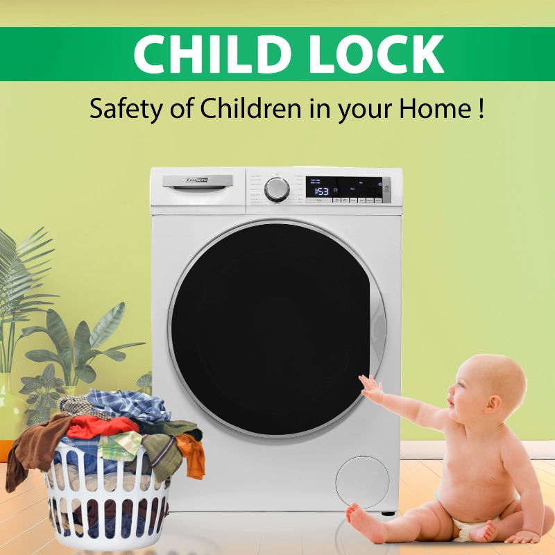 ConServ 2.2 cu. ft. Washer with AutoSense Technology, 1400 RPM, 15 Programs, Sanitize Cycle, LED Display, 110V - White