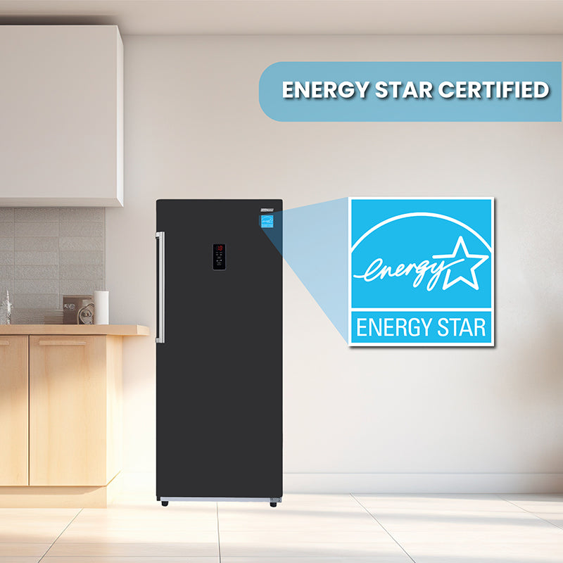 Conserv 17 Cu. Ft. Convertible Upright Freezer/Refrigerator – Garage Ready, ENERGY STAR®, 28” Wide, 110V (Black)