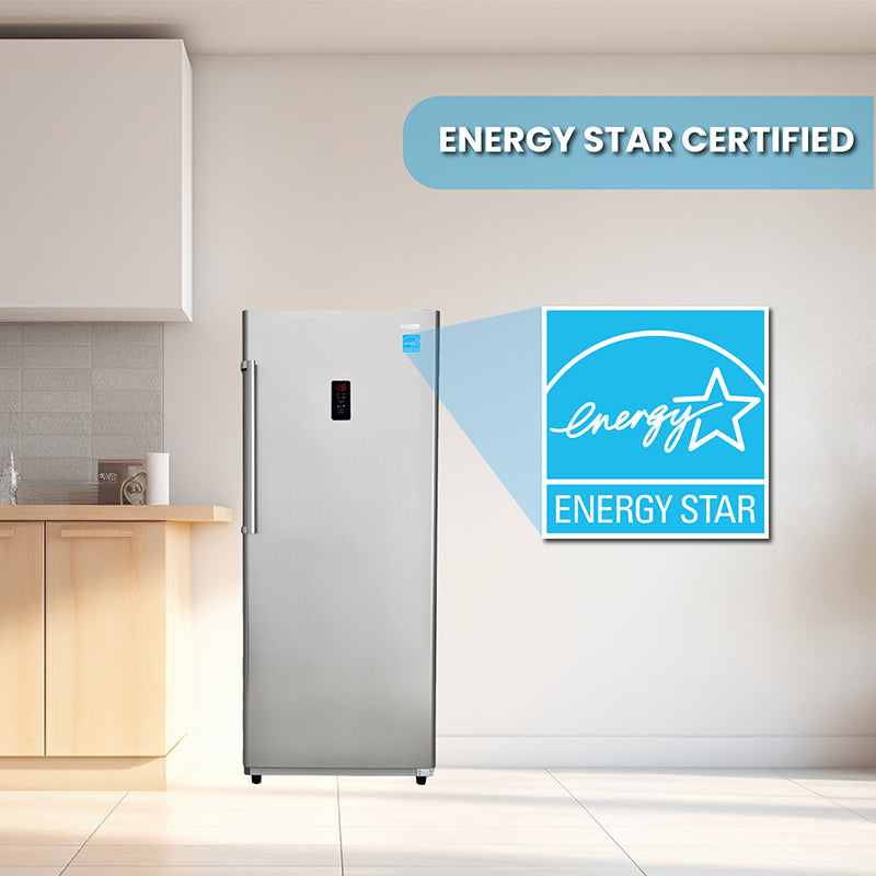 Conserv 17 Cu. Ft. Convertible Upright Freezer/Refrigerator – Garage Ready, ENERGY STAR®, 28” Wide, 110V (Stainless)