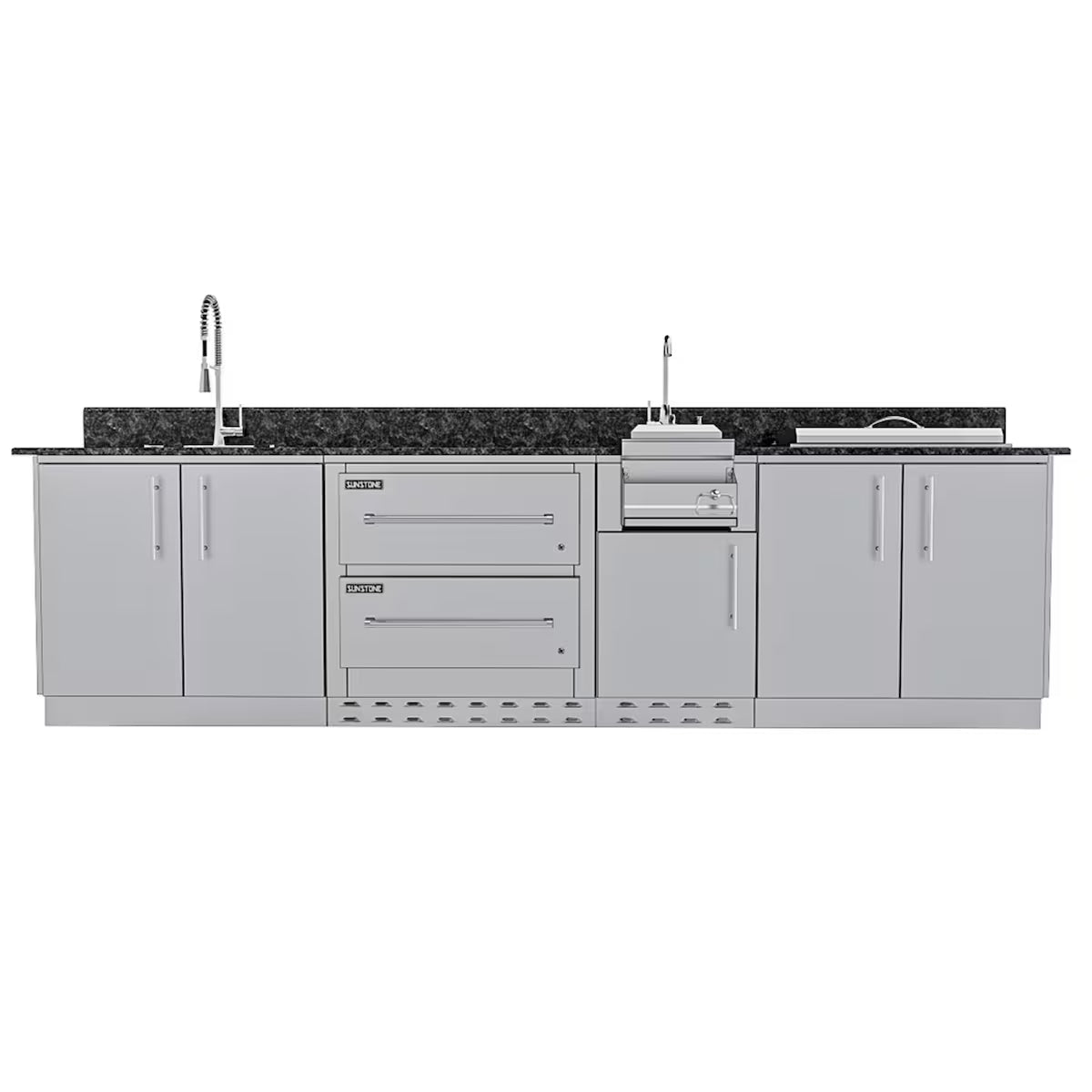 Sunstone Galley 10′8″ Clean & Prep Outdoor Kitchen Island Package