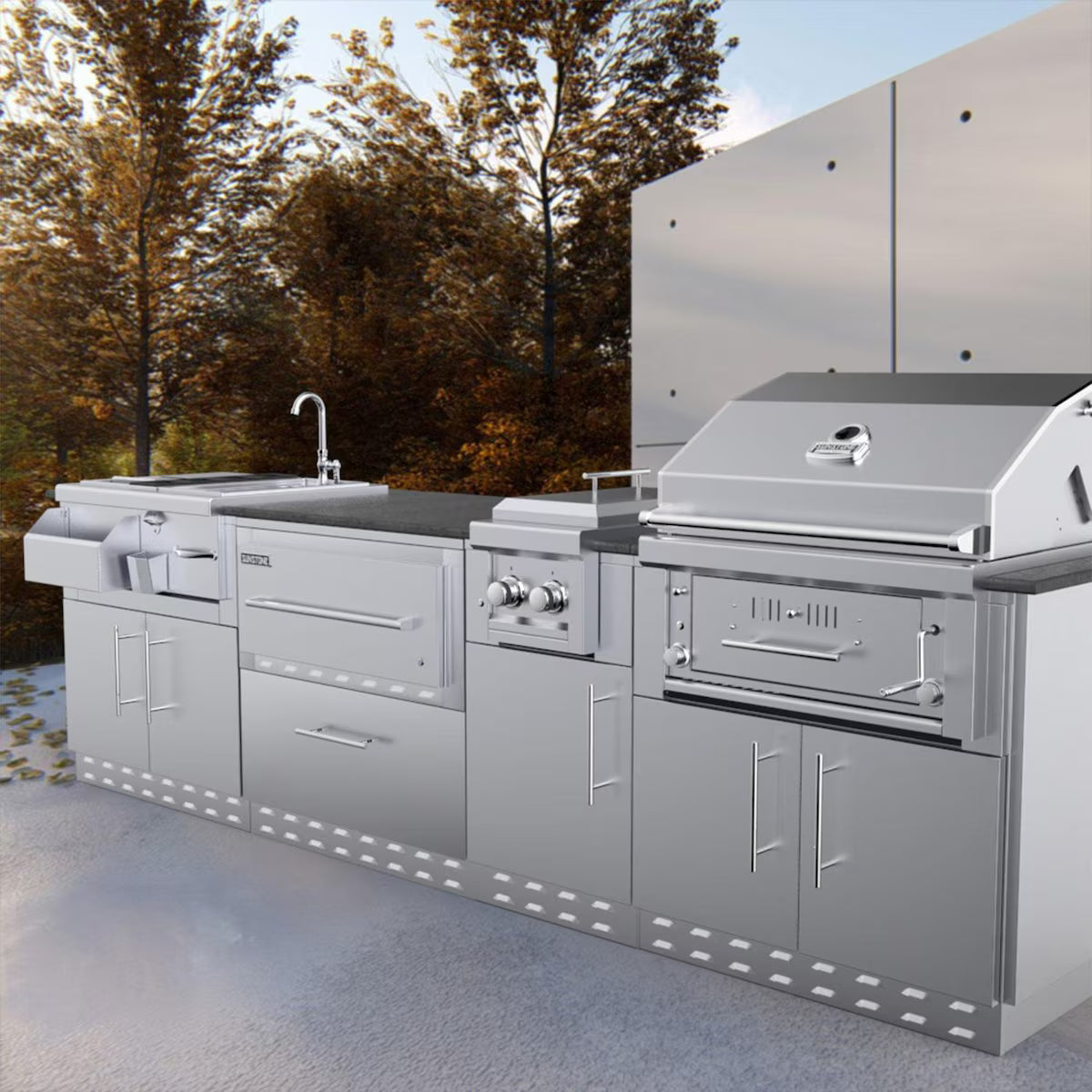 Sunstone SAC34SWC – 34-Inch Stainless Steel Sink Base Cabinet