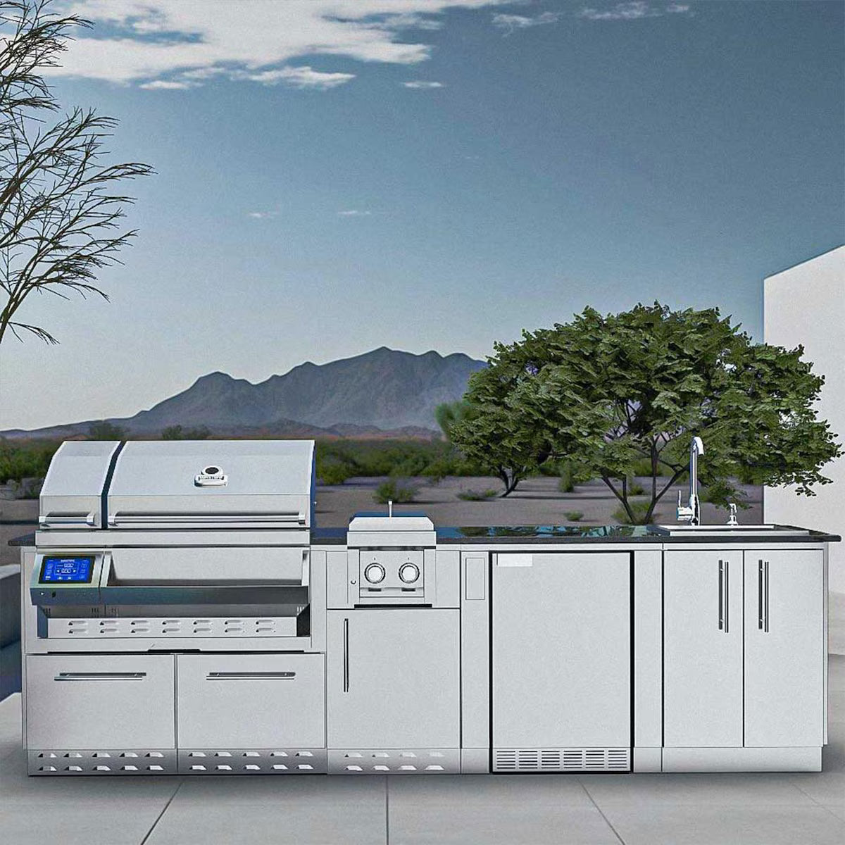 Sunstone SAC44HGDC – 44" Hybrid Pellet Grill Base Cabinet