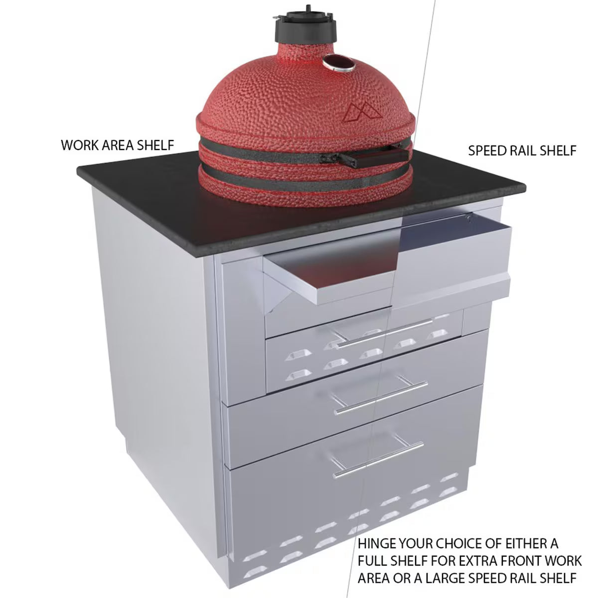 Sunstone SAC30KBDC – 30" Kamado / Power Burner Base Cabinet