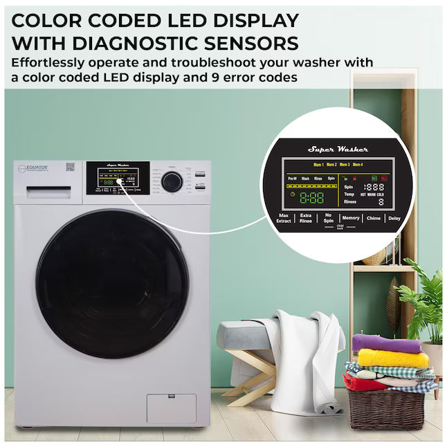 Equator Advanced Appliances Extra-Small 1.62 cu. ft. Stackable Front-Load Washer – White