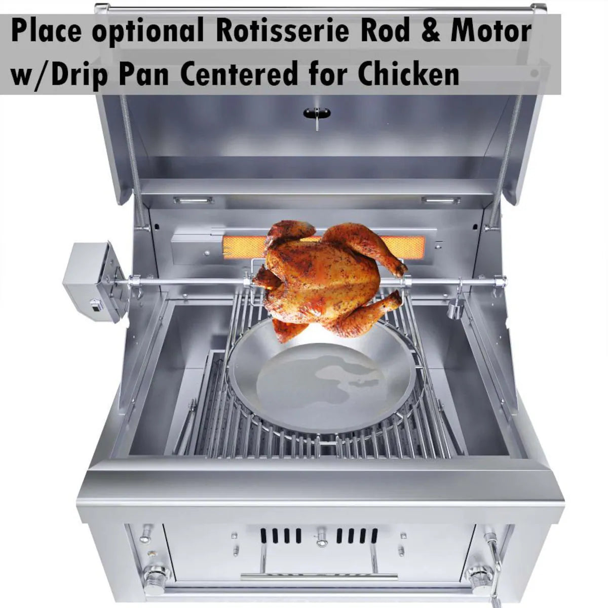 Sunstone 30" Hybrid Gas, Charcoal & Wood Built-In Grill