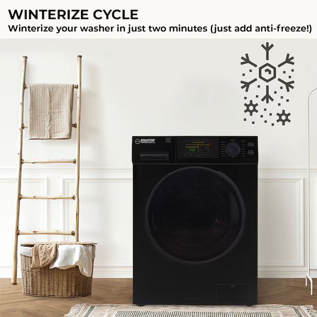Equator Advanced Appliances Extra-Small 1.62 cu. ft. Stackable Front-Load Washer –  Black