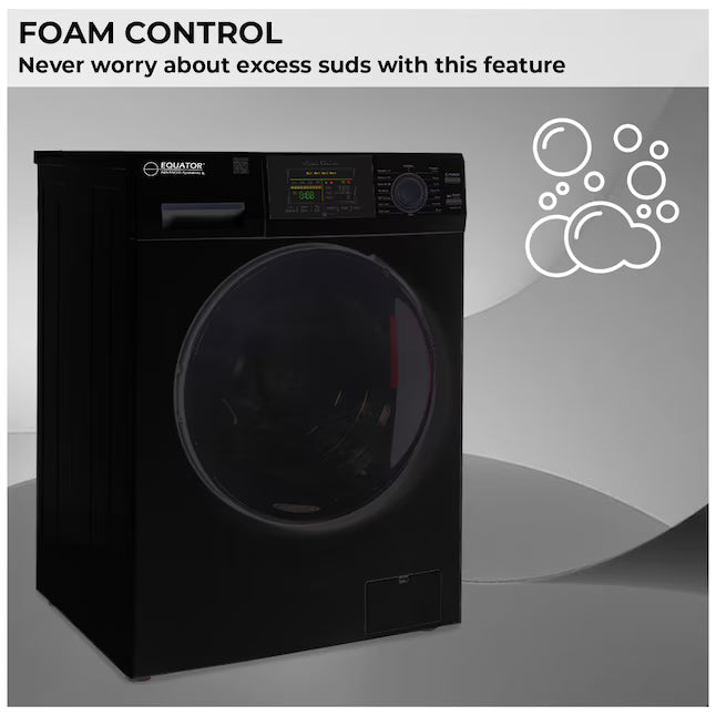 Equator Advanced Appliances Extra-Small 1.62 cu. ft. Stackable Front-Load Washer –  Black