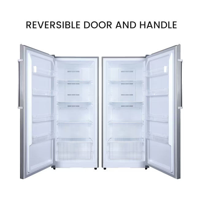 Conserv 14 Cu. Ft. Convertible Upright Freezer/Refrigerator – Garage Ready, ENERGY STAR®, 28” Wide, 110V (Stainless)