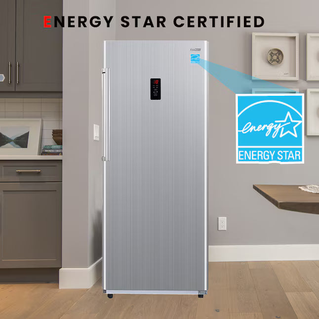 Conserv 14 Cu. Ft. Convertible Upright Freezer/Refrigerator – Garage Ready, ENERGY STAR®, 28” Wide, 110V (Stainless)