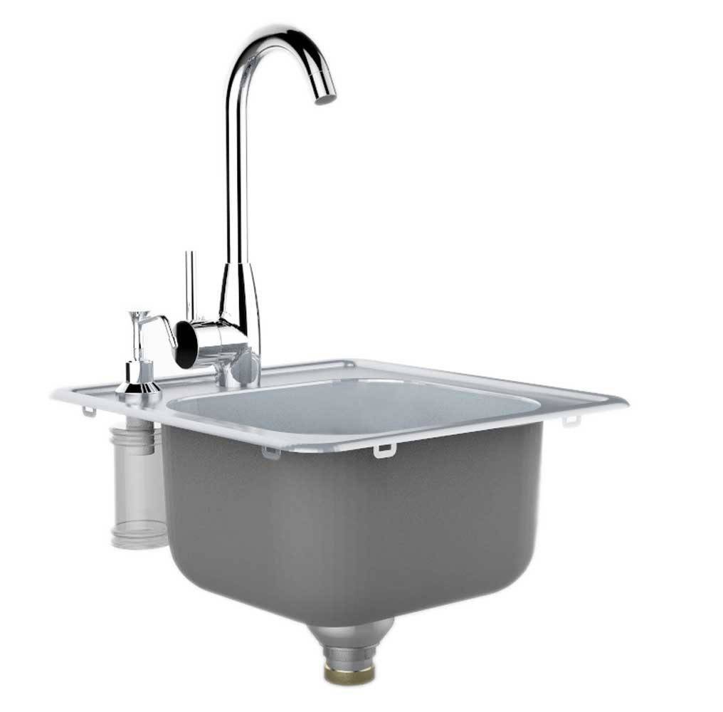 Sunstone Metal Products Classic Series Drop-In Corner Bar Sink, 17.5" L x 16.25" W