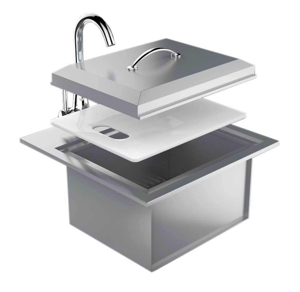 Sunstone Metal Products Premium 21" L x 20.75" W  Drop-In Bar Sink