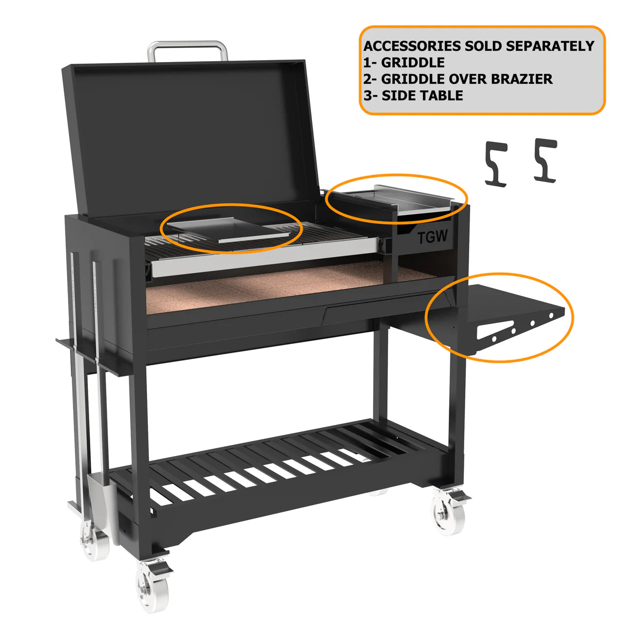 Tagwood BBQ18SI – Chief Series Argentine Grill (Black Finish)
