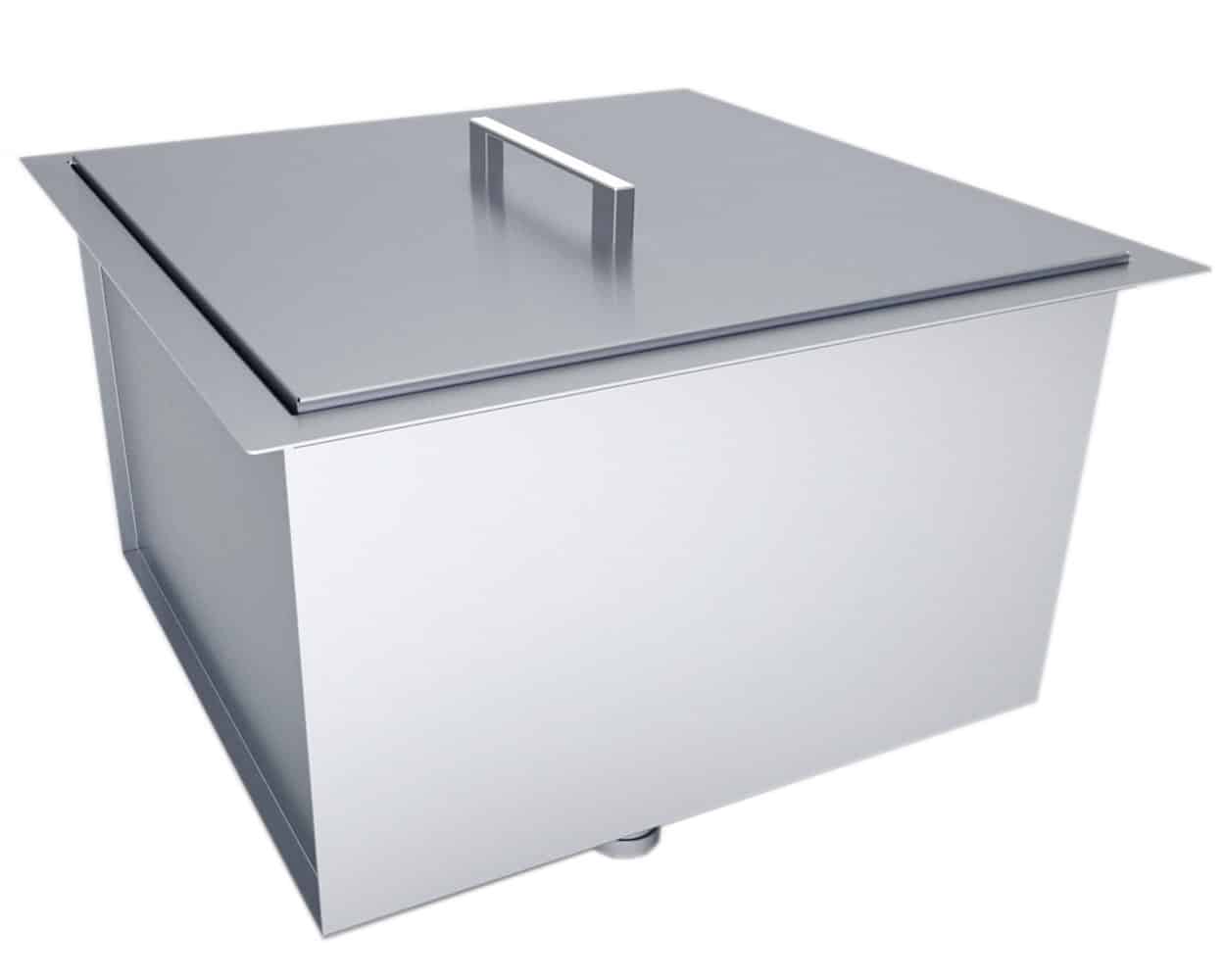Sunstone  Metal Products 20" x 20" Outdoor-Rated Stainless Steel Single-Bowl Sink – Dual Mount with Lid