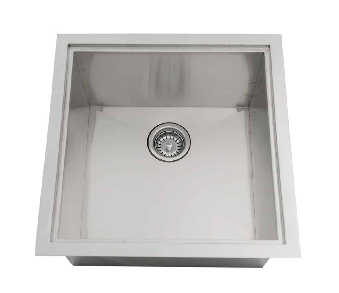 Sunstone  Metal Products 20" x 20" Outdoor-Rated Stainless Steel Single-Bowl Sink – Dual Mount with Lid