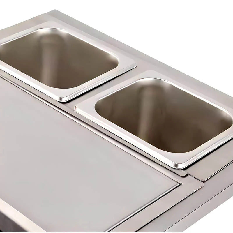Cal Flame BBQ11842P-18 – 18″ Built-In Cocktail & Ice Bin Center