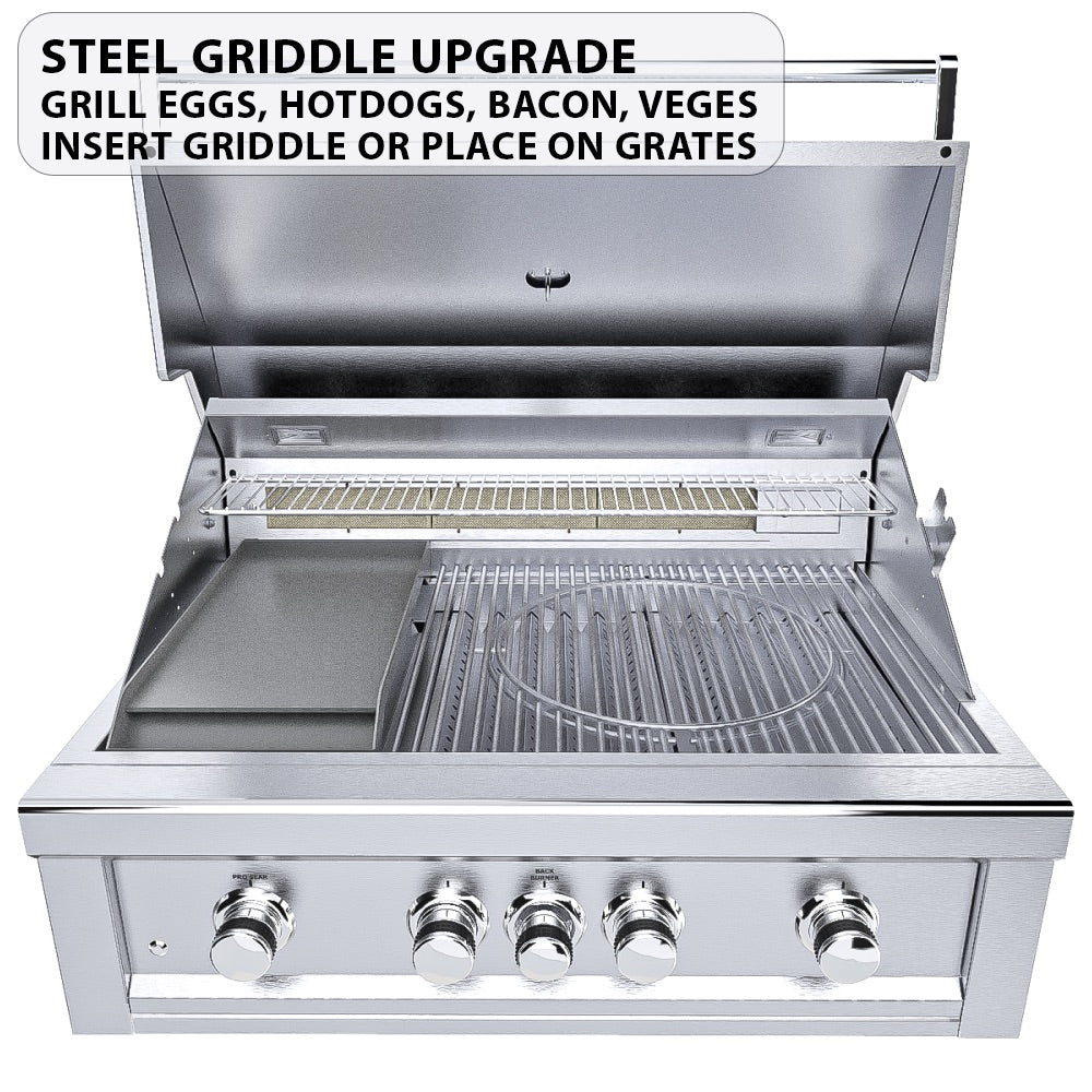 Sunstone Metal Products  Ruby Series 36" Built-In 4-Burner with Rear Infrared Burner