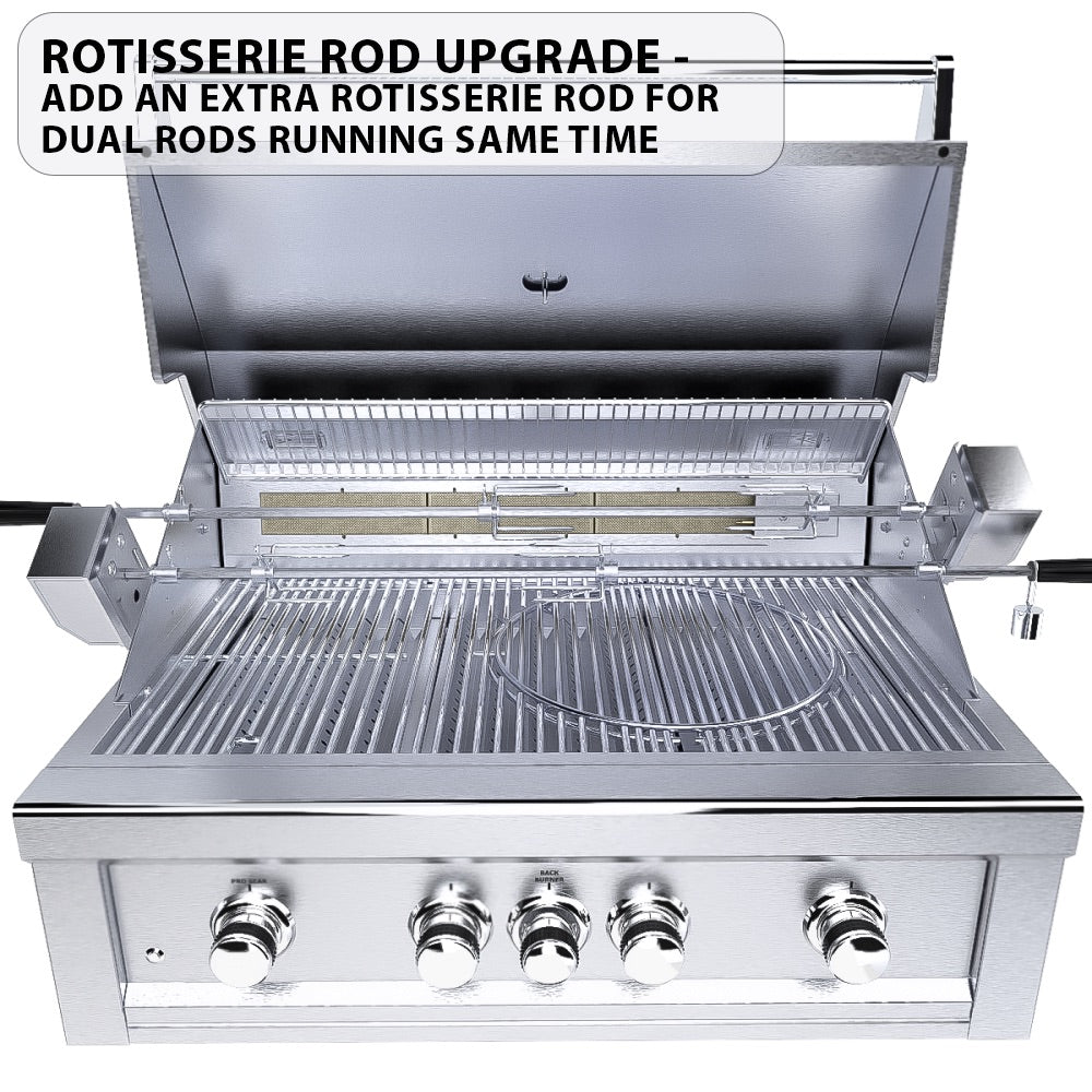 Sunstone Metal Products  Ruby Series 36" Built-In 4-Burner with Rear Infrared Burner