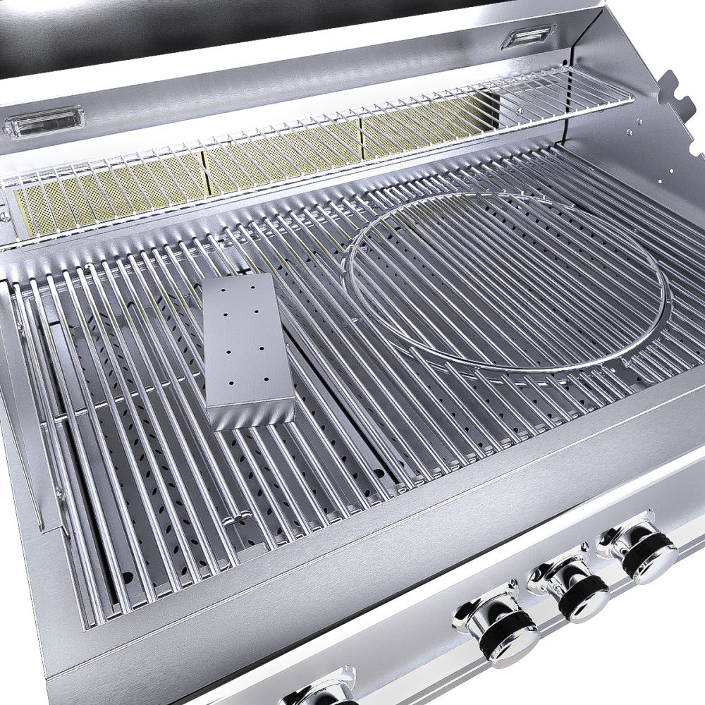 Sunstone Metal Products  Ruby Series 36" Built-In 4-Burner with Rear Infrared Burner